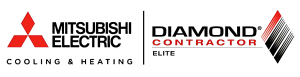 Mitsubishi Electric and Diamond Contractor Elite badge logo